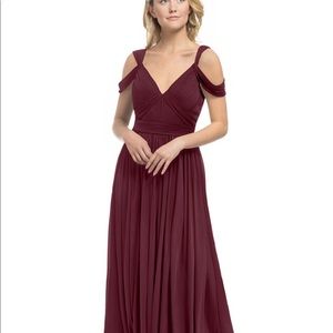 Azazie Calla Cabernet Bridesmaid Dress
